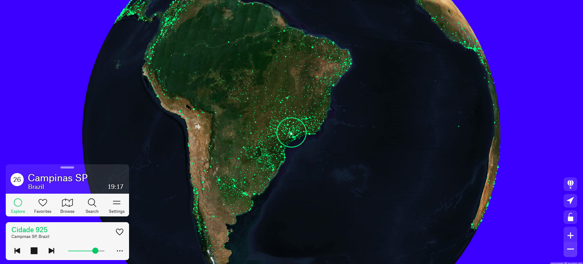 Screenshot of site