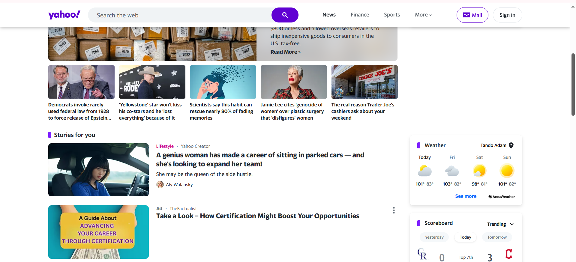 Image of website