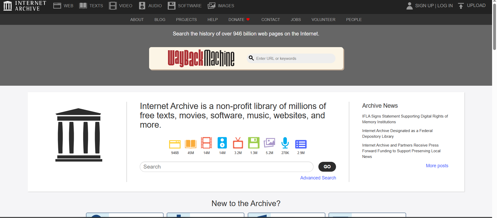 Image of website