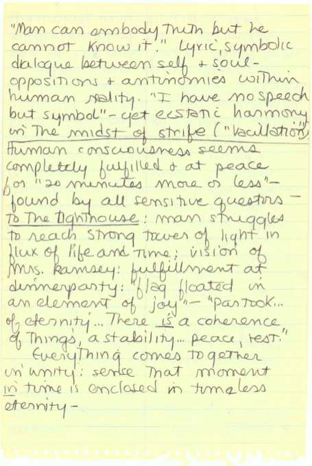 Notes by Plath